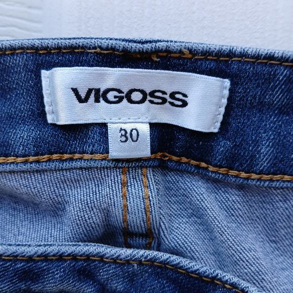 Vigoss Jagger Skinny Dark Wash 30 distressed  31"W 28"L ripped destruction - Picture 7 of 16